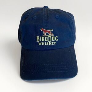 Bird Dog Whiskey Navy Hat Embroidered Logo Slide Buckle Adjustable